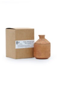 Pure Beeswax Candle in Clay Jar, Neroli Essential Oil & Wood Wick - Image 2