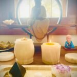 Beeswax Frankincense Marble Candle