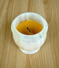 Beeswax Frankincense Marble Candle - Image 3